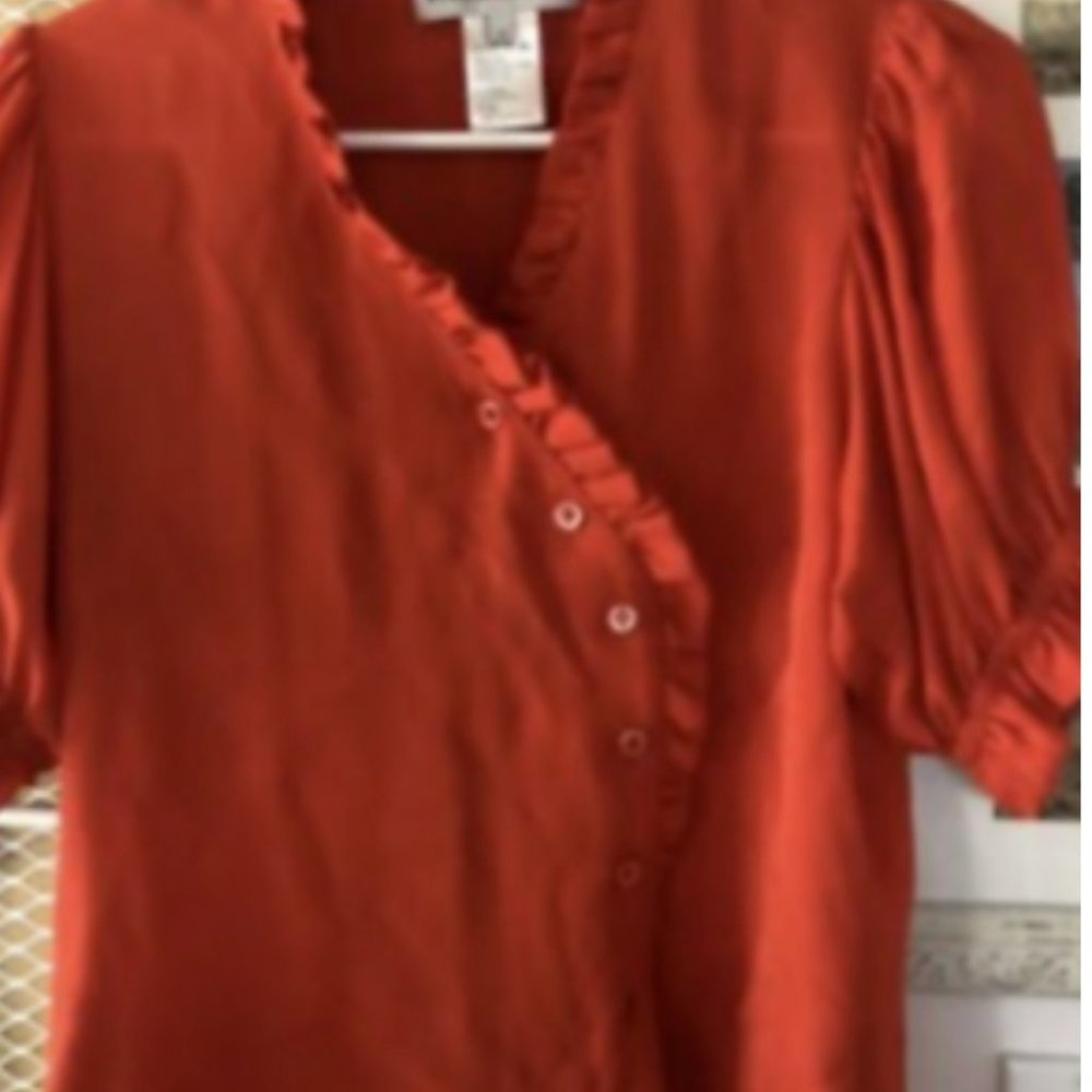 Paul And Joe Red Silk Top - image 2